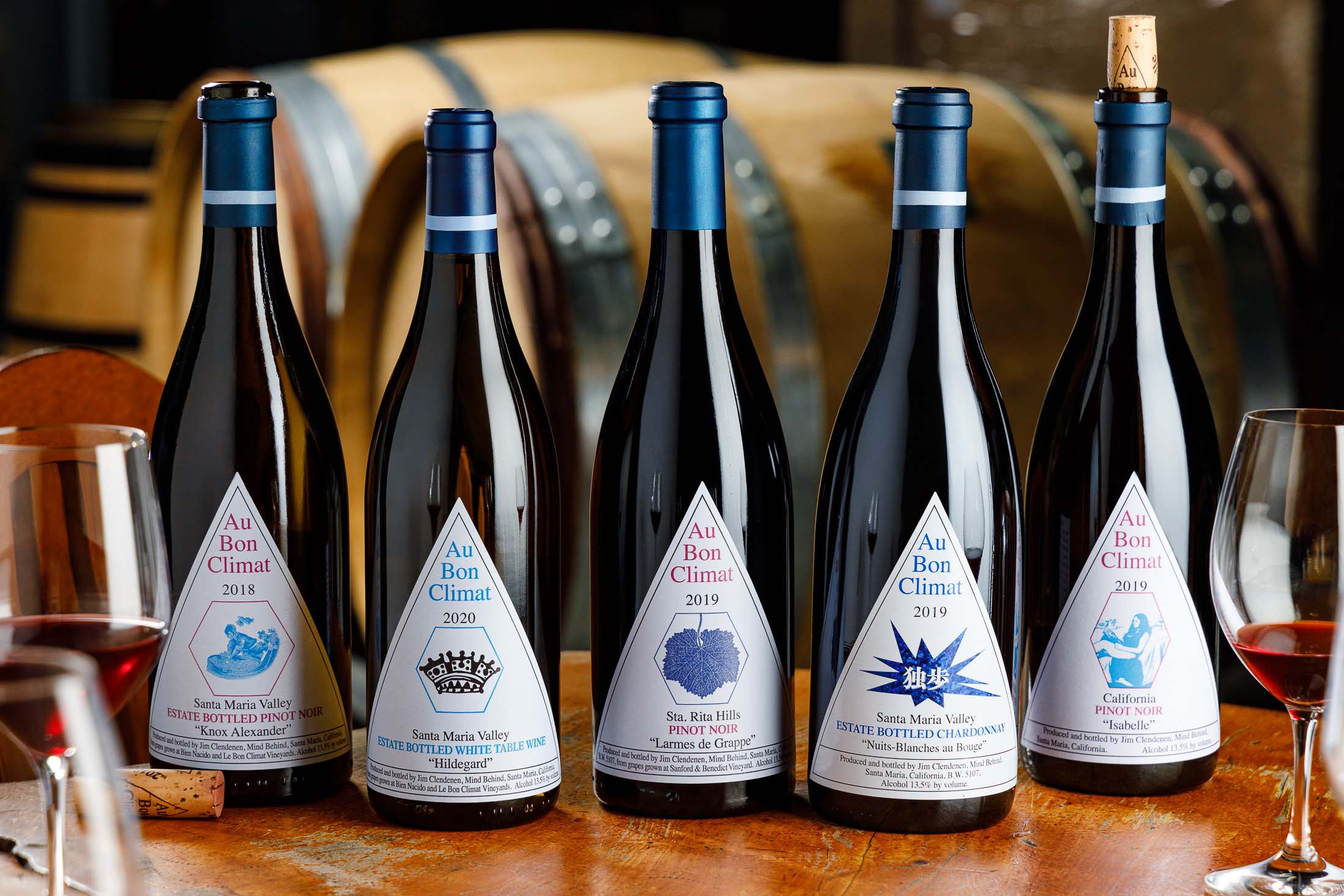 Blue Series wines from Au Bon Climat include special releases